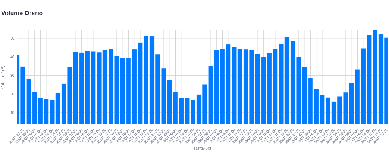 Calcolo portata oraria a partire dell'istantanea